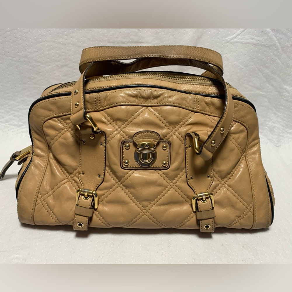 Marc Jacobs handbag, vintage Tan Quilted Leather Handbag